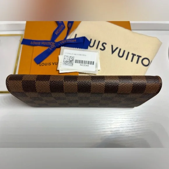 LOUIS VUITTON ♥️ Emilie Wallet In Damier Ebene Canvas - Picture 11 of 14
